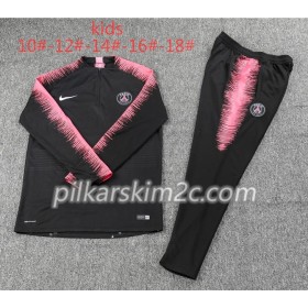 Paris Saint-Germain Dziecięca Komplet Bluzy Treningowe Czarny Różowy 2018-2019